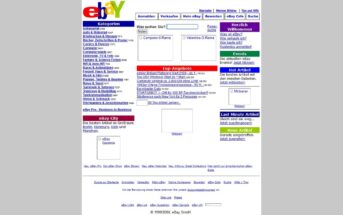 Startseite von eBay Deutschland (Foto: screenshot, Memento vom 08.02.2000 von archive.org)